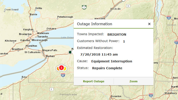 Power restored in north Rochester